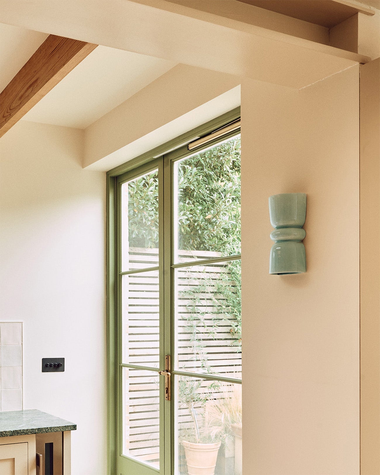 Redonda Up & Down Ceramic Wall Light, Dawn Blue