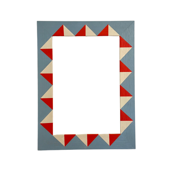Picture Frame, Geometric Blue