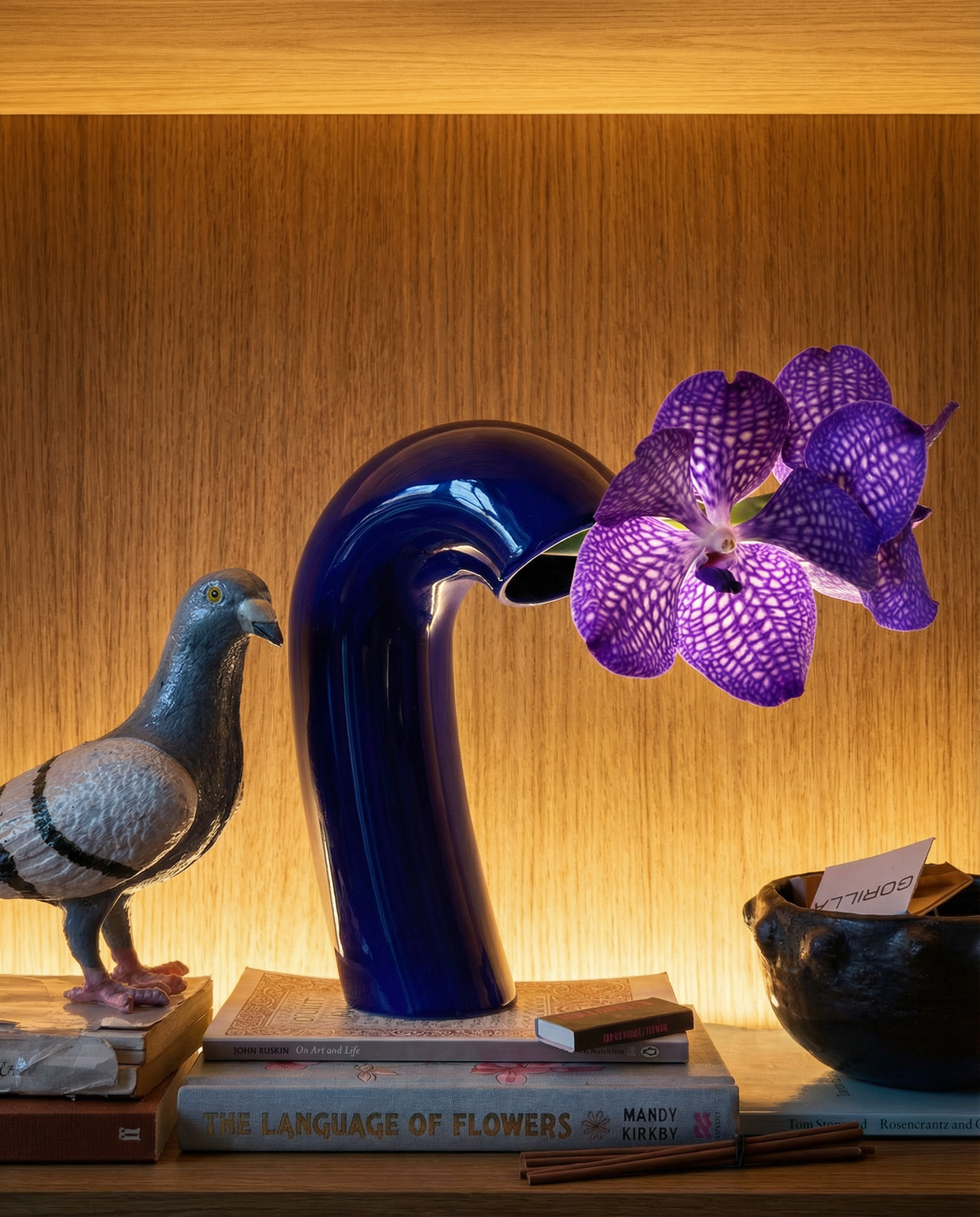 VITA Vase in Cobalt Blue