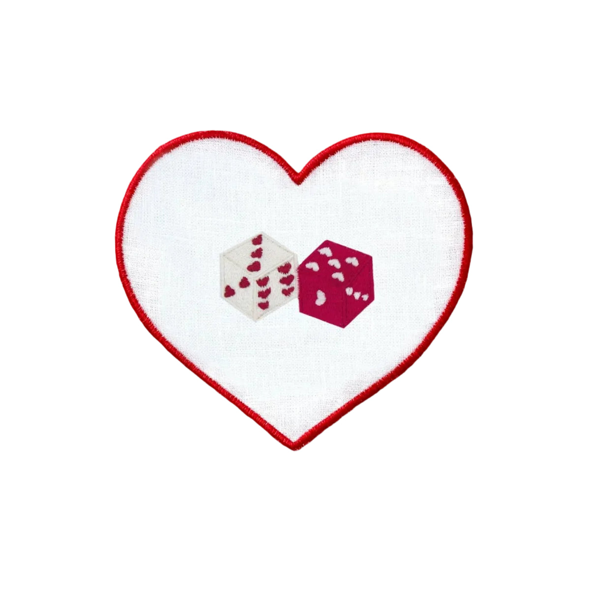 Linen Coaster "Dice"