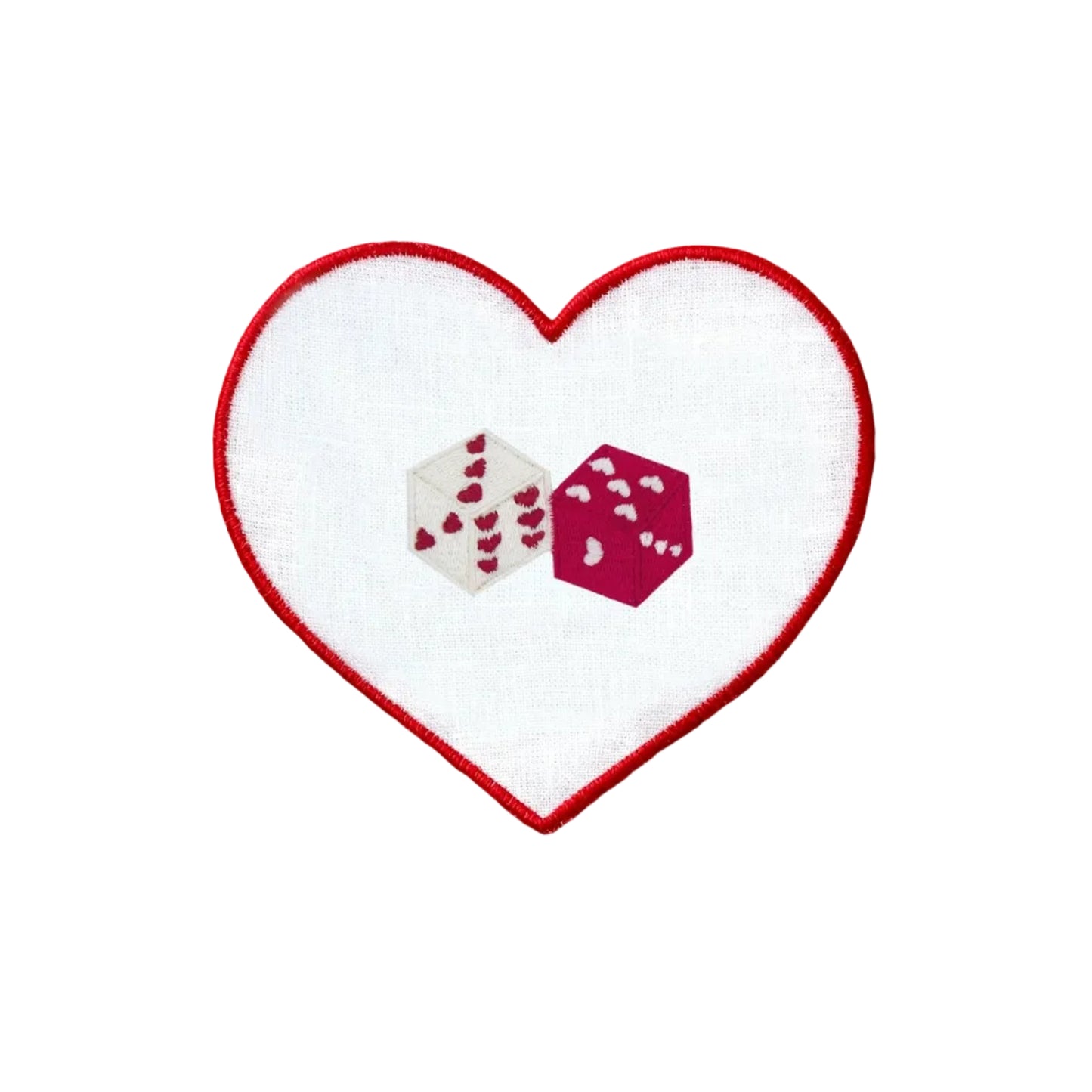Linen Coaster "Dice"