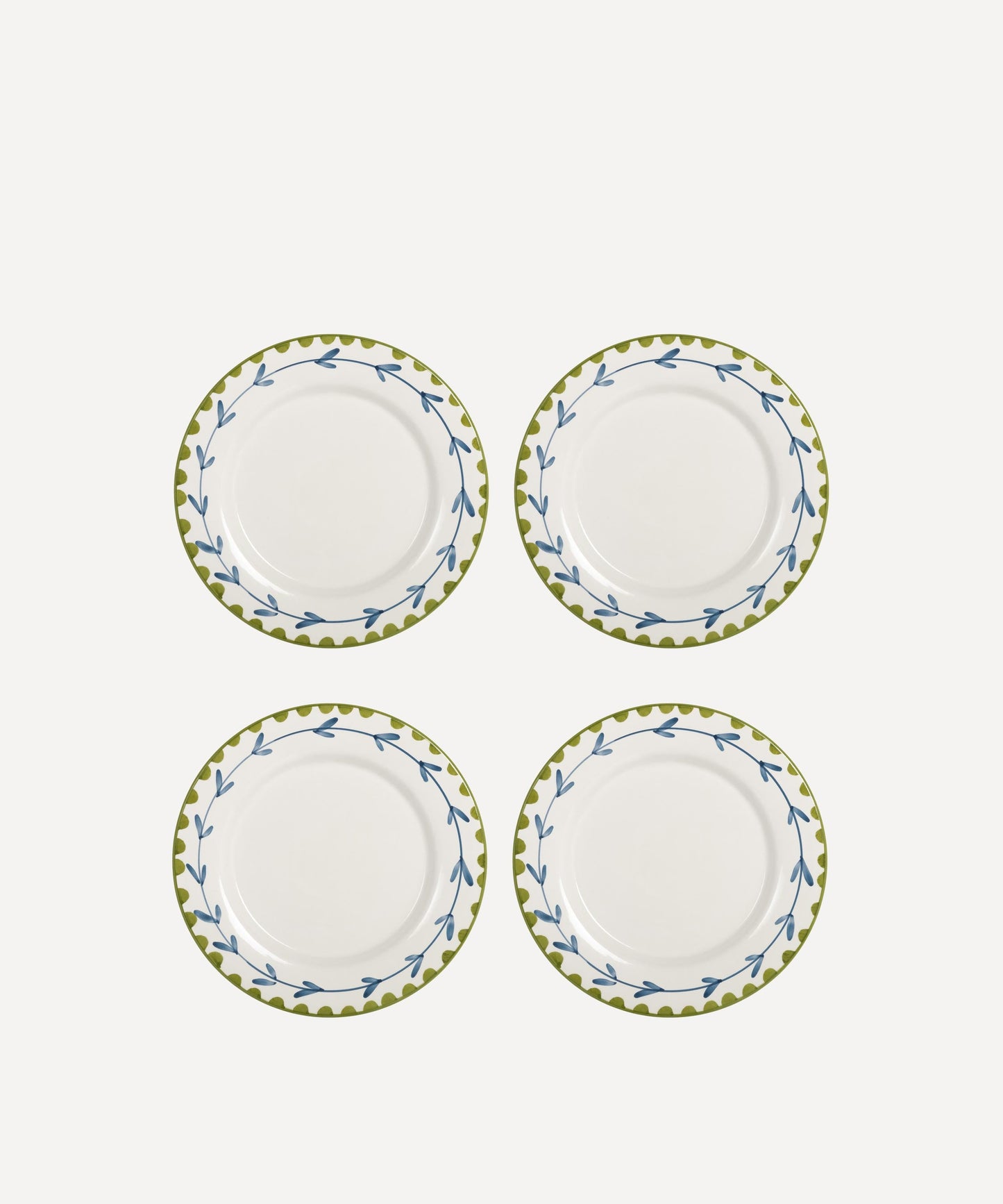 Banana Hand-Painted Dinner Plate - Set of 4