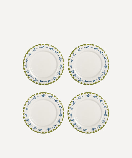 Banana Hand-Painted Dinner Plate - Set of 4