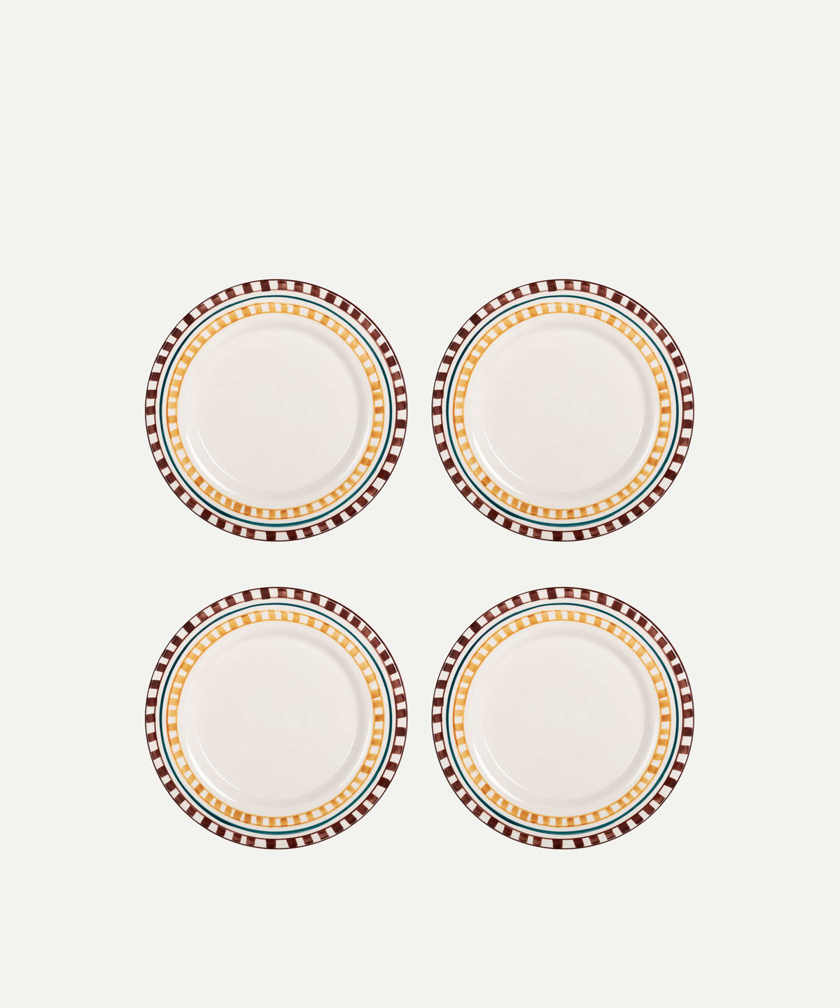 Charlotte Hand-Painted Dinner Plate - Set of 4