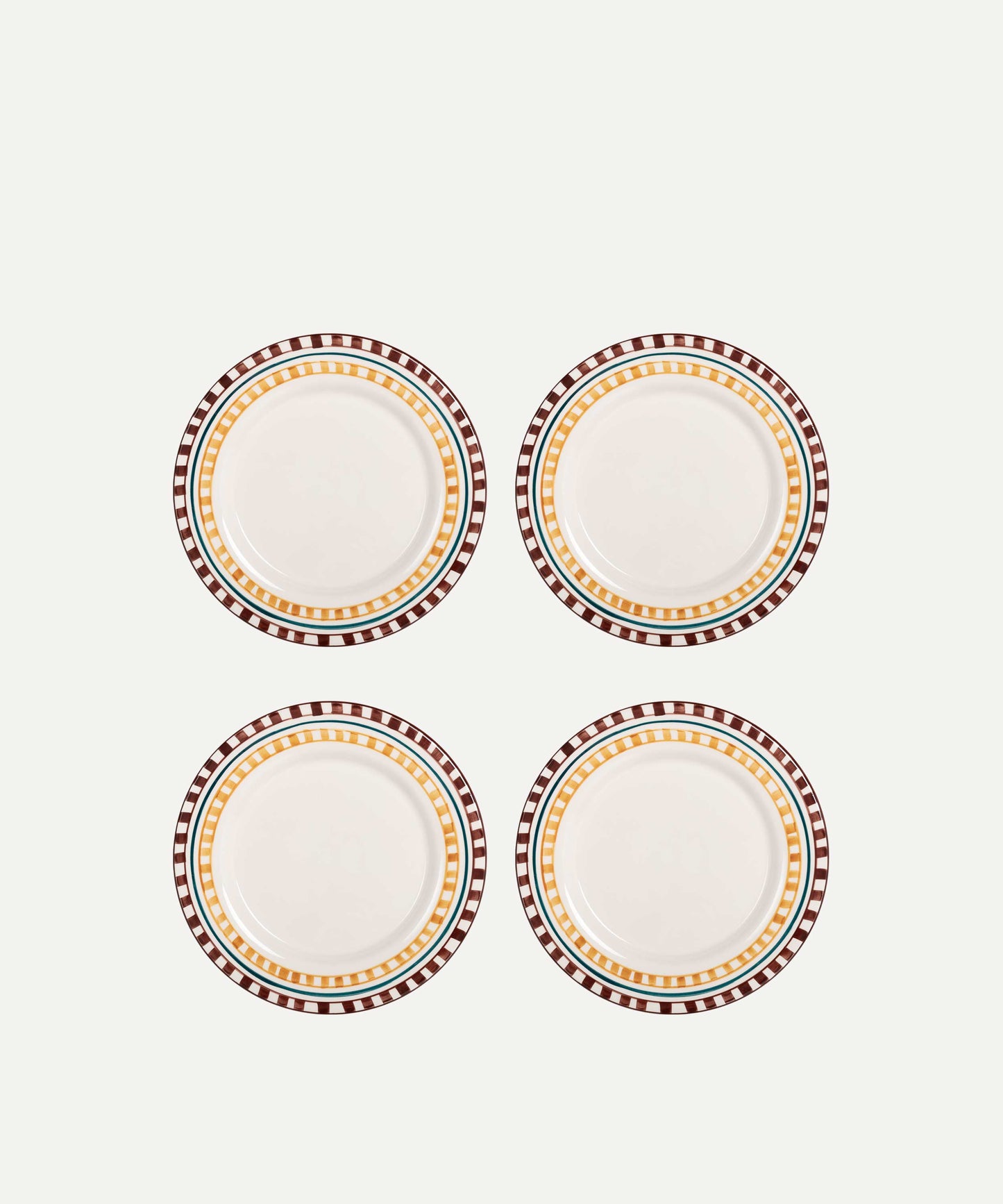 Charlotte Hand-Painted Dinner Plate - Set of 4