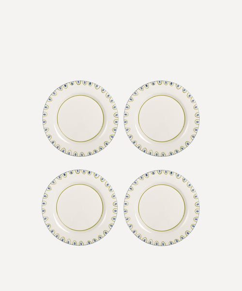 Coconut Hand-Painted Dinner Plate - Set of 4
