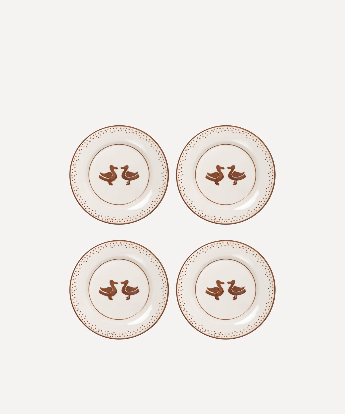 Patos Hand-Painted Salad Plate - Set of 4