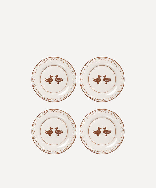 Patos Hand-Painted Salad Plate - Set of 4