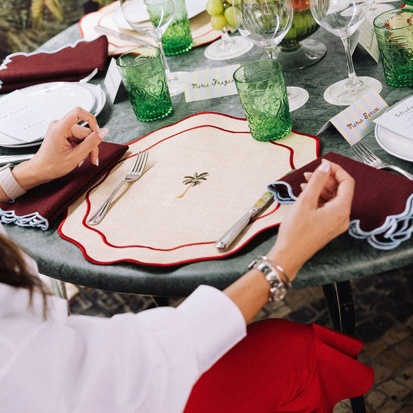 Placemat Orla, Vanessa Martins, Raffia with Palm Tree