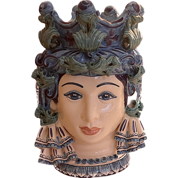 Large Sicilian Corona Woman Vase