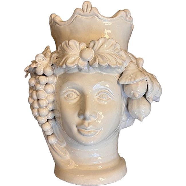 Large Sicilian Women's Frutta Vase White