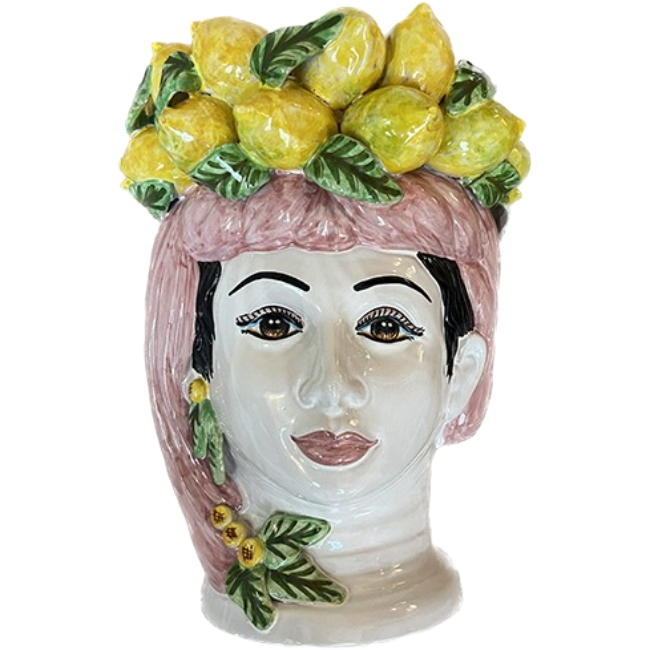 Large Sicilian Vase Limoni Woman – Pink