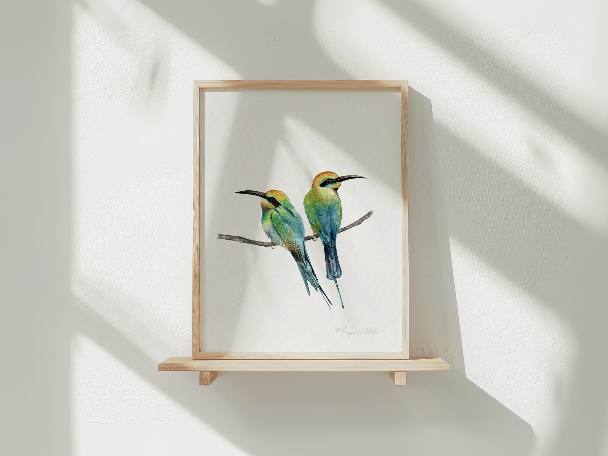Rainbow Bee Eater Birds Fine Art Print