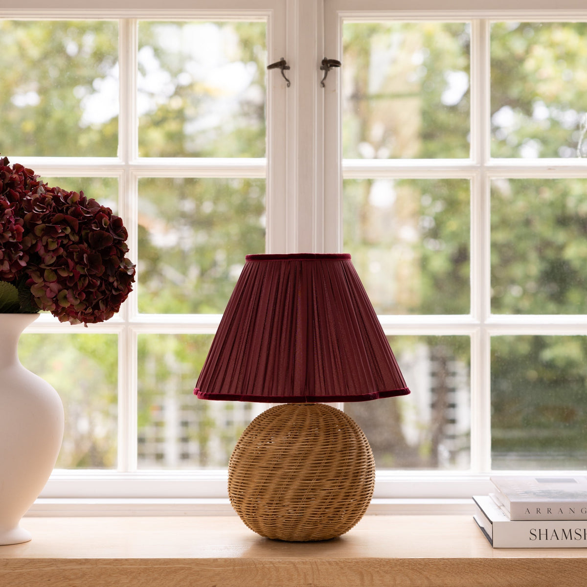 Lampshade Burgundy Blossom Large