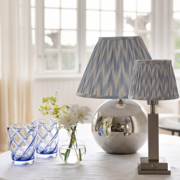Lampshade Ikat Azure Large
