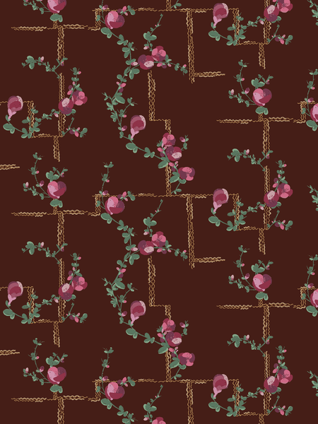 Coco - Wallpaper - Fuchsia on Brick