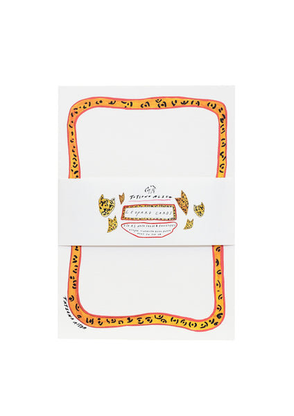A5 Leopard Note Card Pack