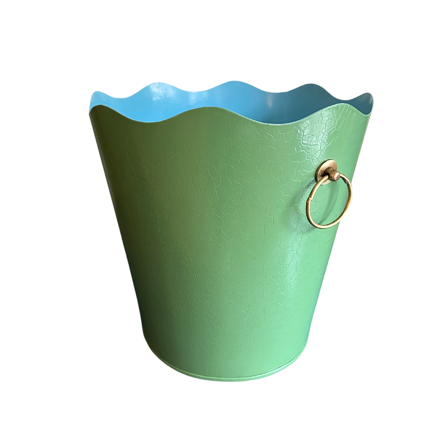 Large Wastepaper Bin - Sky Blue & Piquant Green
