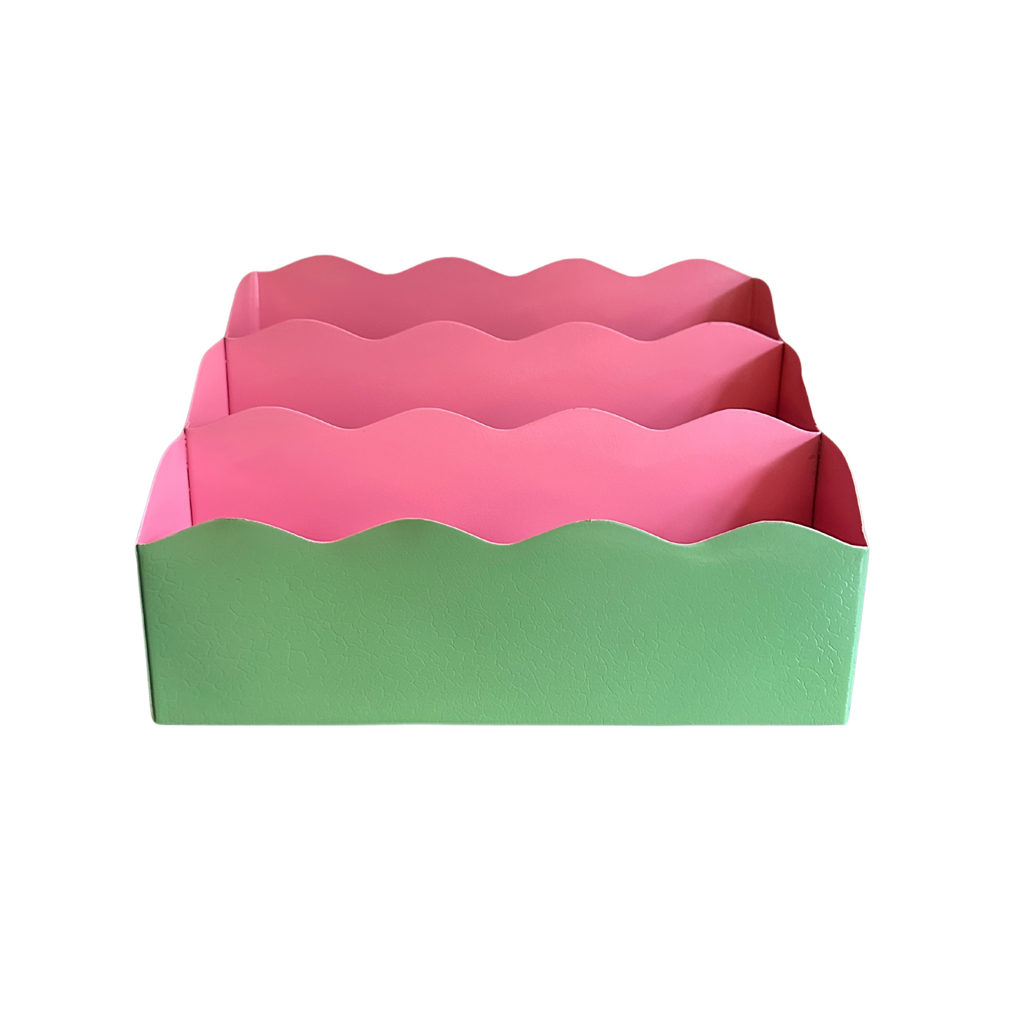 Toleware Letter Holder - Light Green & Watermelon
