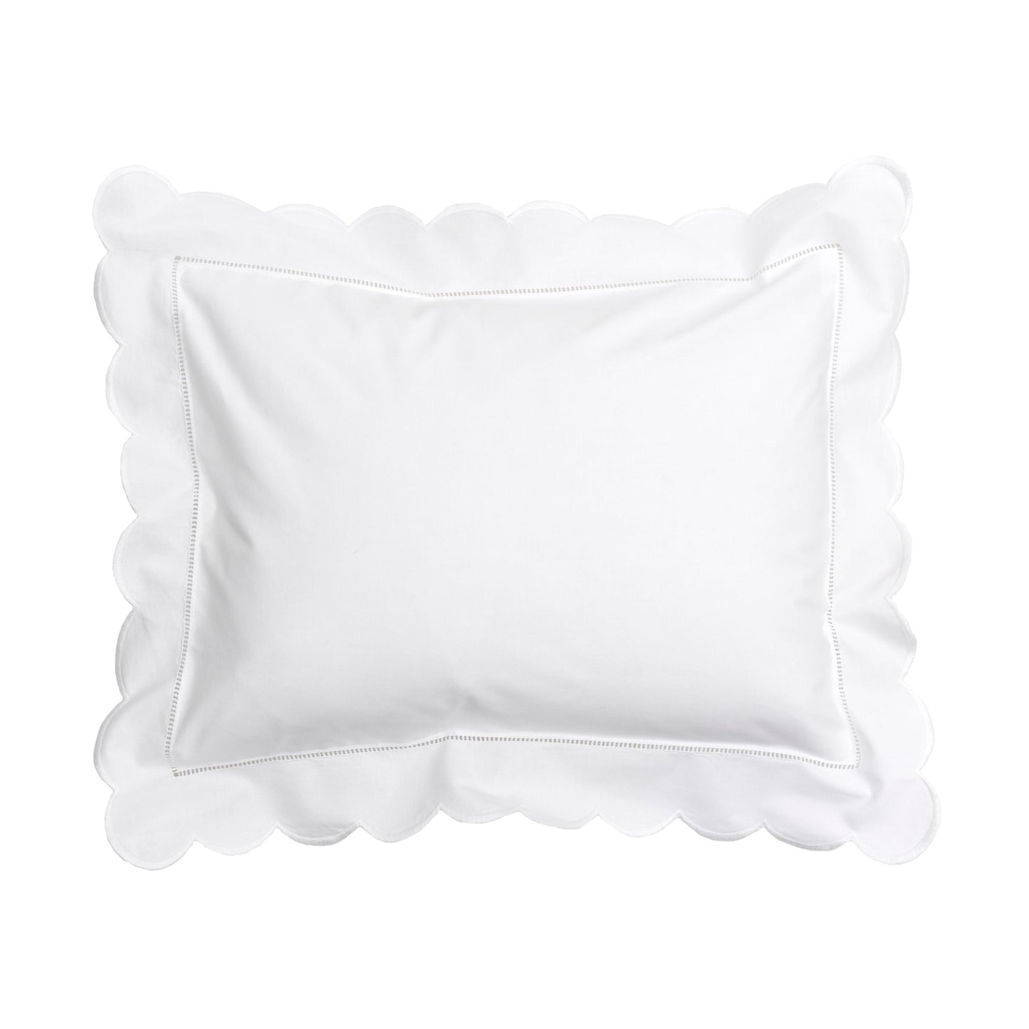 White Scallop Baby / Boudoir Pillowcase