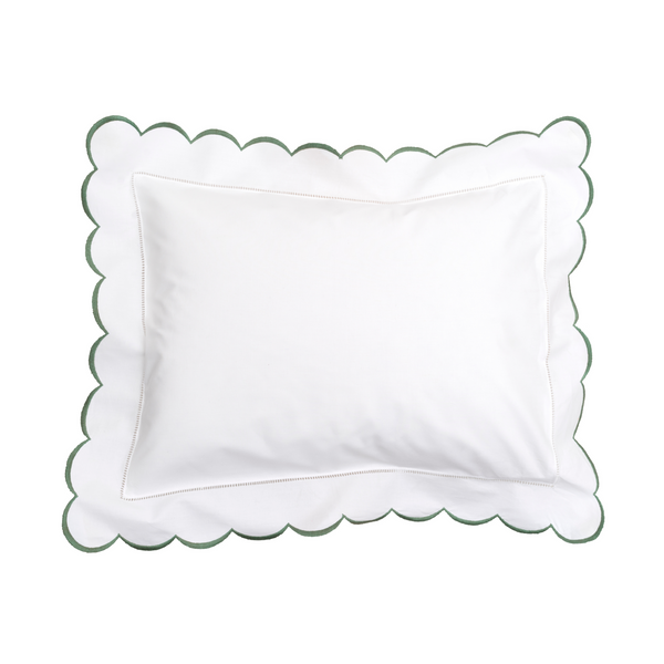 Sage Green Scallop Baby / Boudoir Pillowcase