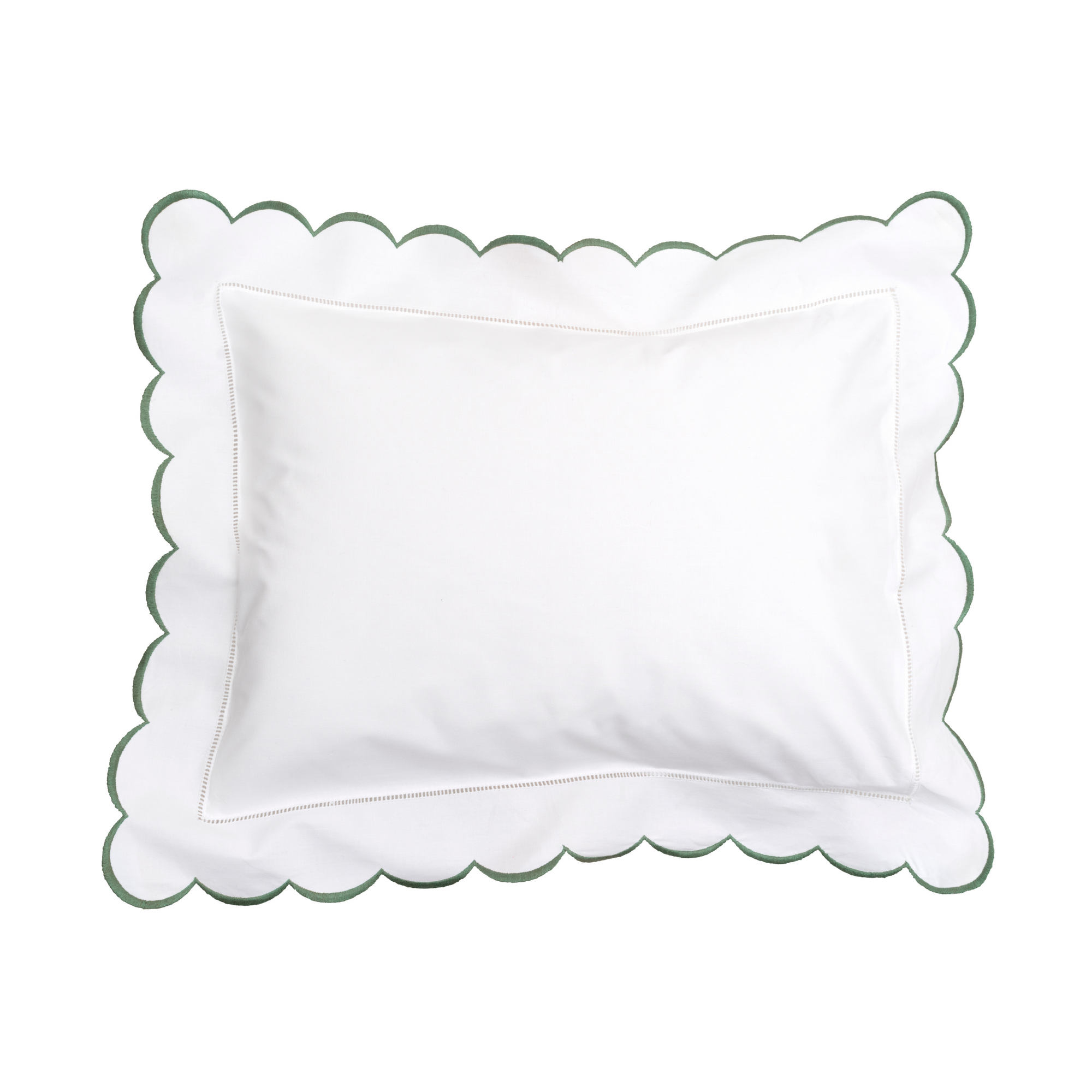 Sage Green Scallop Baby / Boudoir Pillowcase