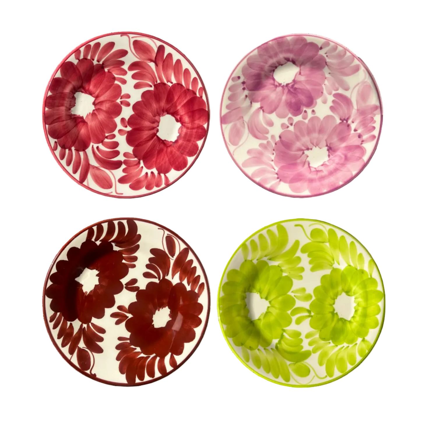 Florita Dessert Plates, Set of 4