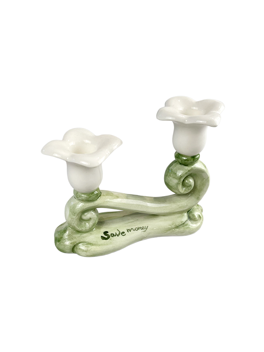 Save Money Candle Holder - Gardenia Collection MANUAL PRODUCT, PLS DON'T LIVE