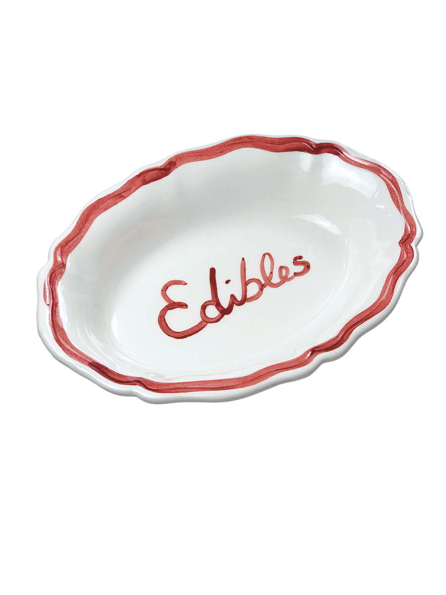 Oval Serving Dish “Edibles”