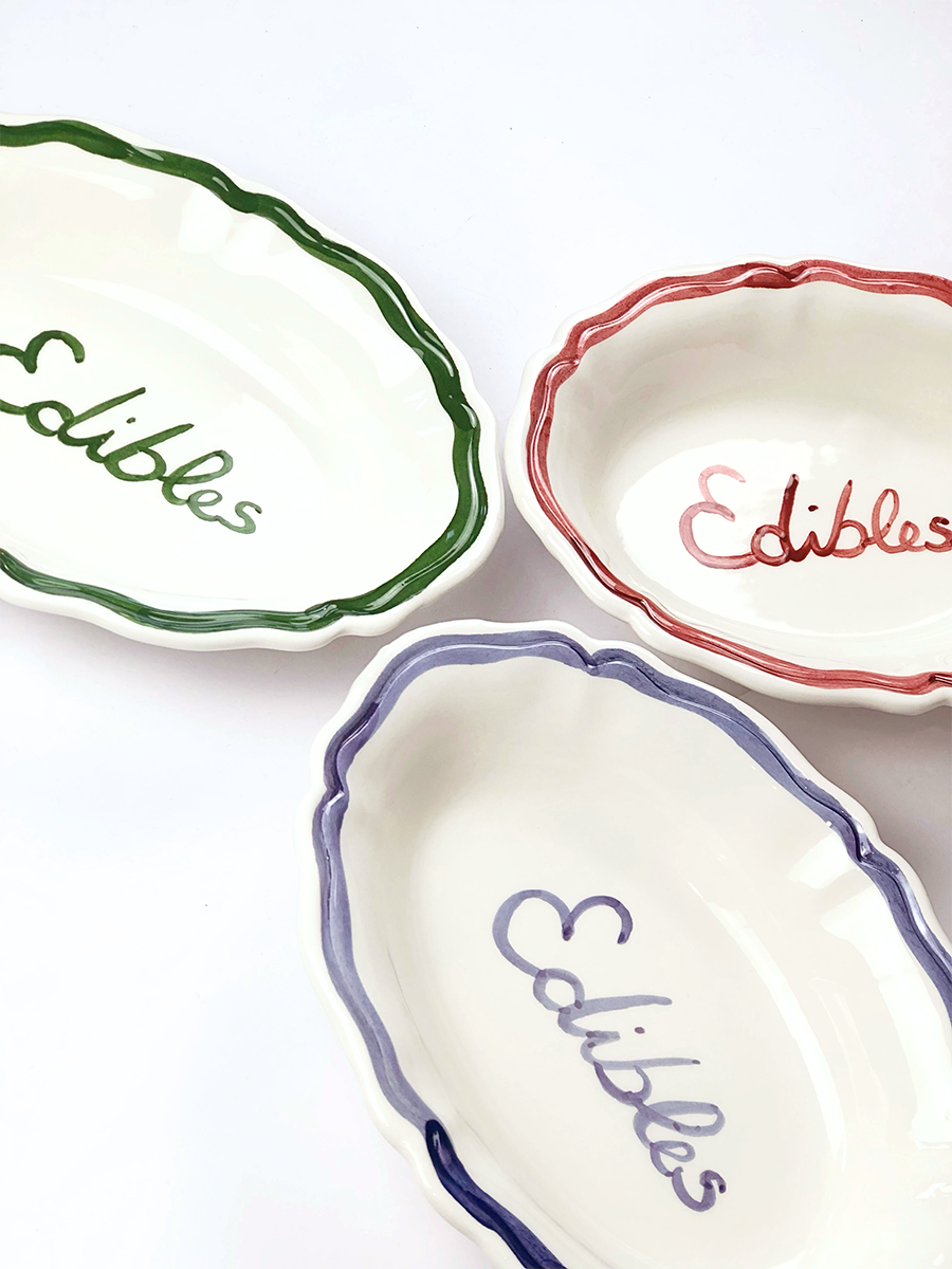 Oval Serving Dish “Edibles”