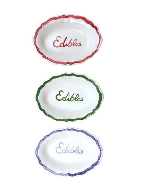 Oval Serving Dish “Edibles”
