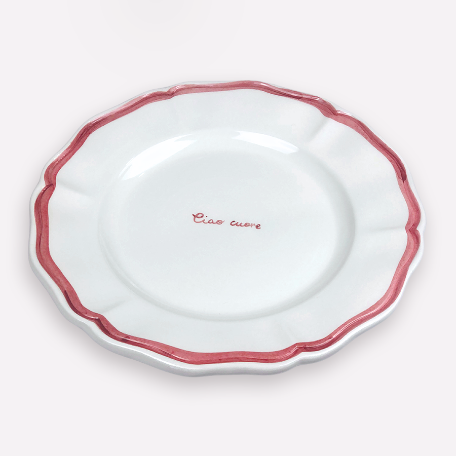 "Ciao Cuore" Fil Rouge Plate
