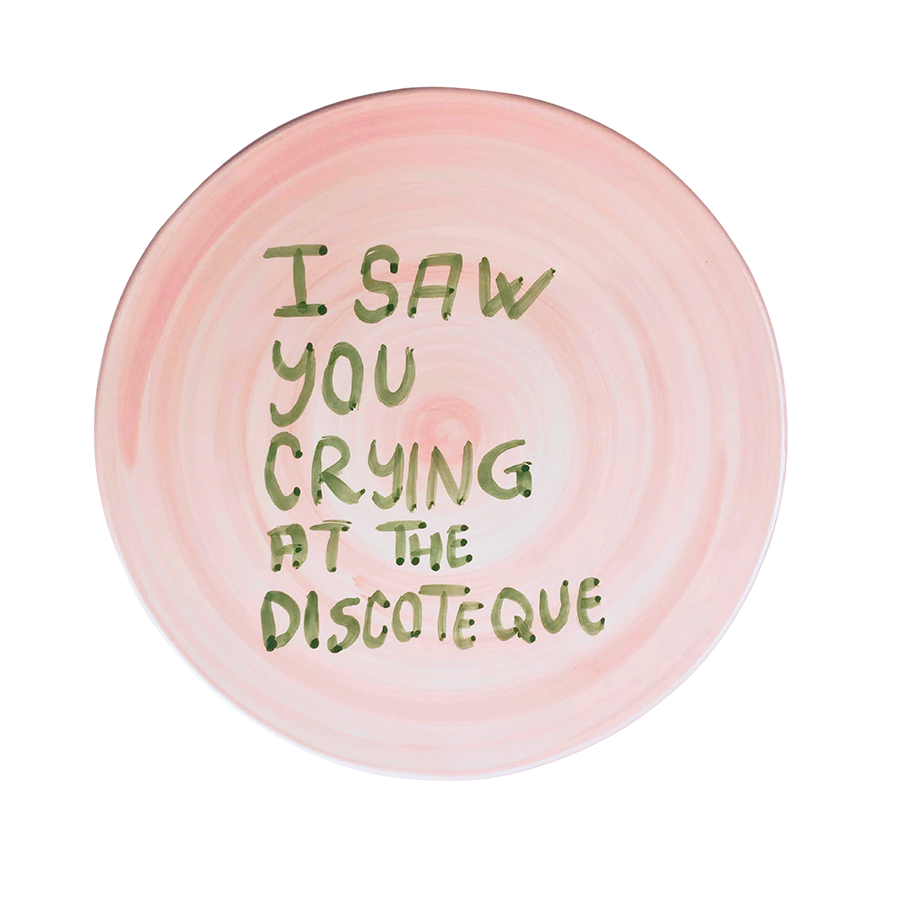 "I saw you crying at the discoteque" Small Plate