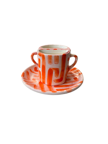 Tête a Tête Cup Set - Pink and Orange