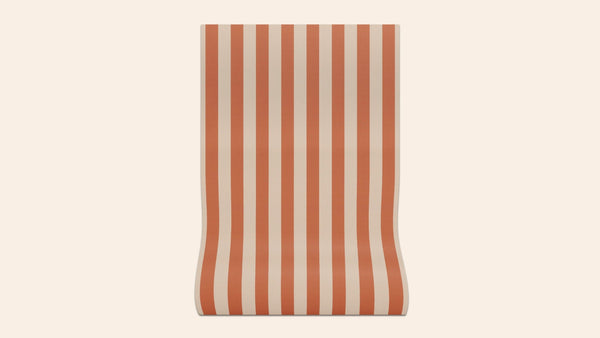 Sonia Stripe Wallpaper, Ginger, Roll