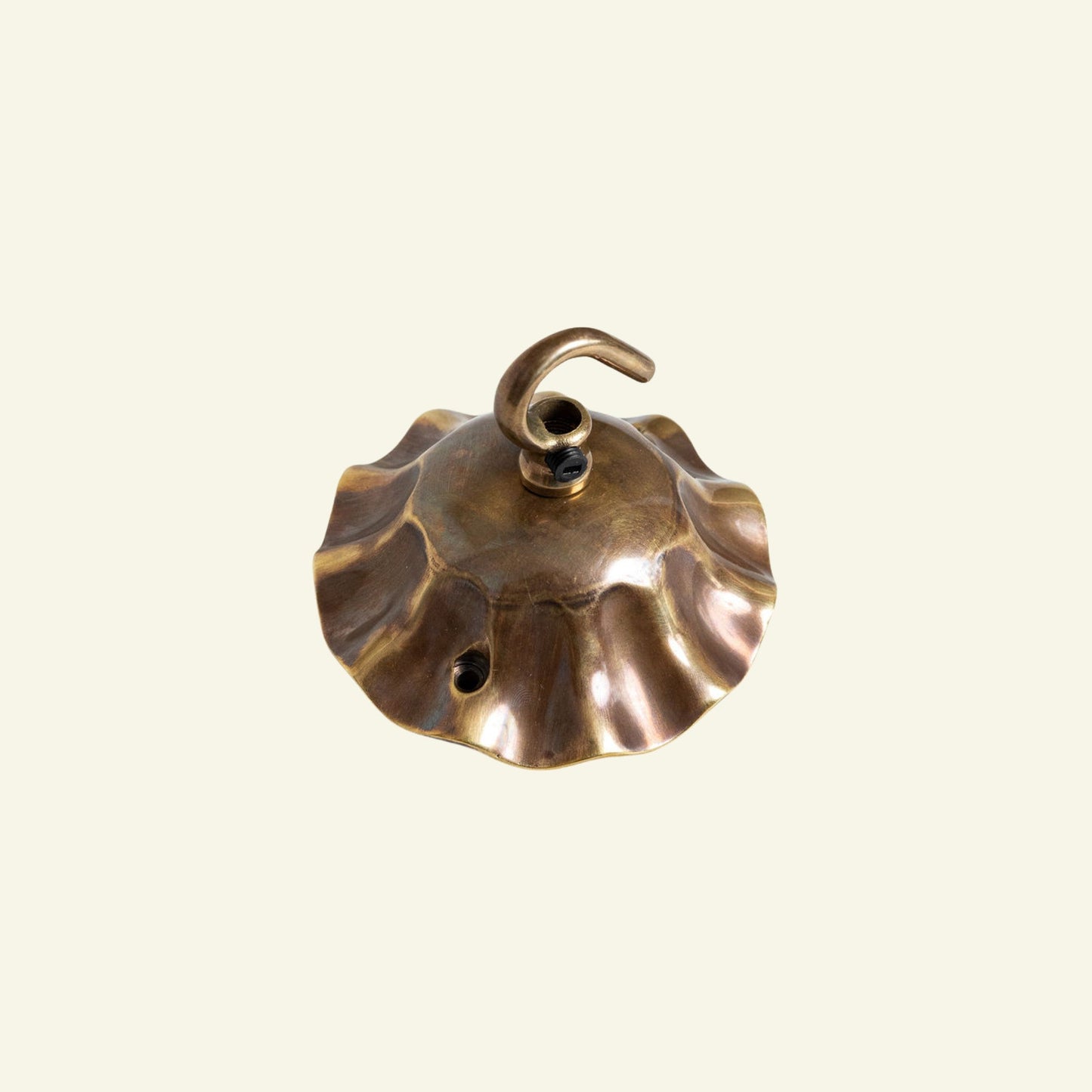 Wave Ceiling Rose, Aged Brass