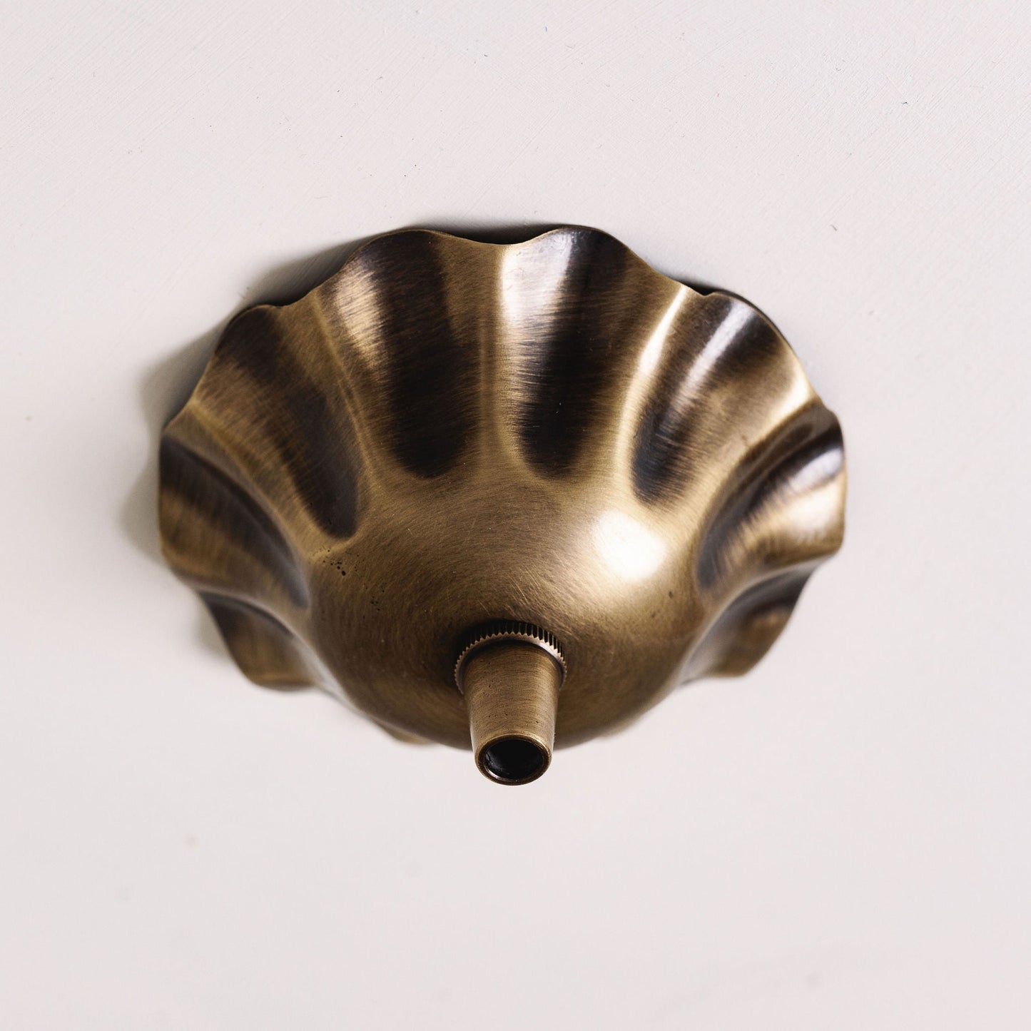 Wave Ceiling Rose, Lacquered Brass