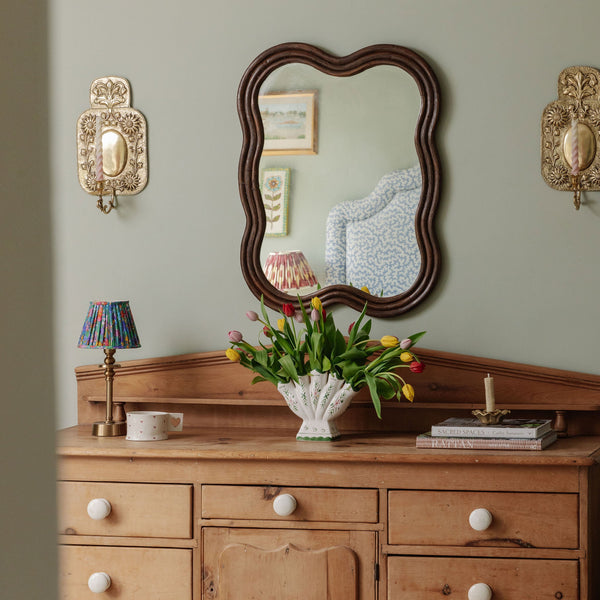 Wave Rattan Mirror, Large