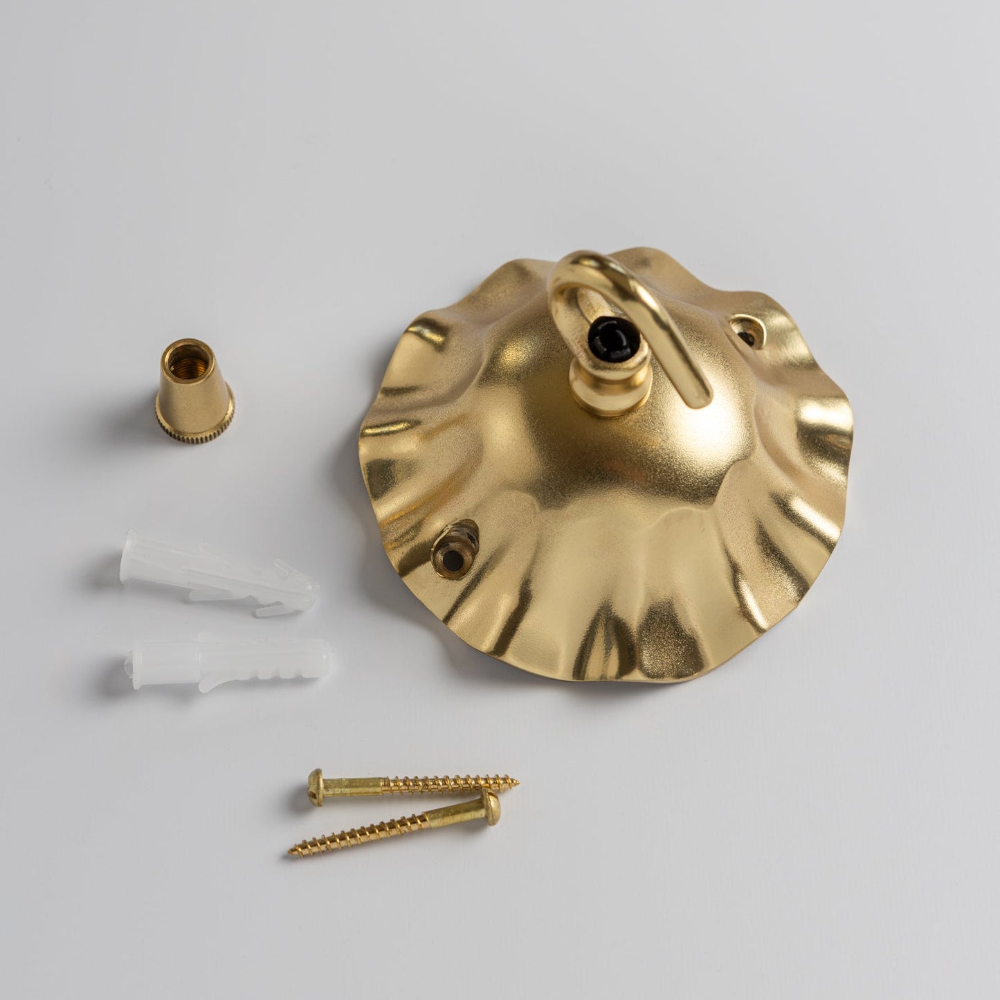 Wave Ceiling Rose, Lacquered Brass
