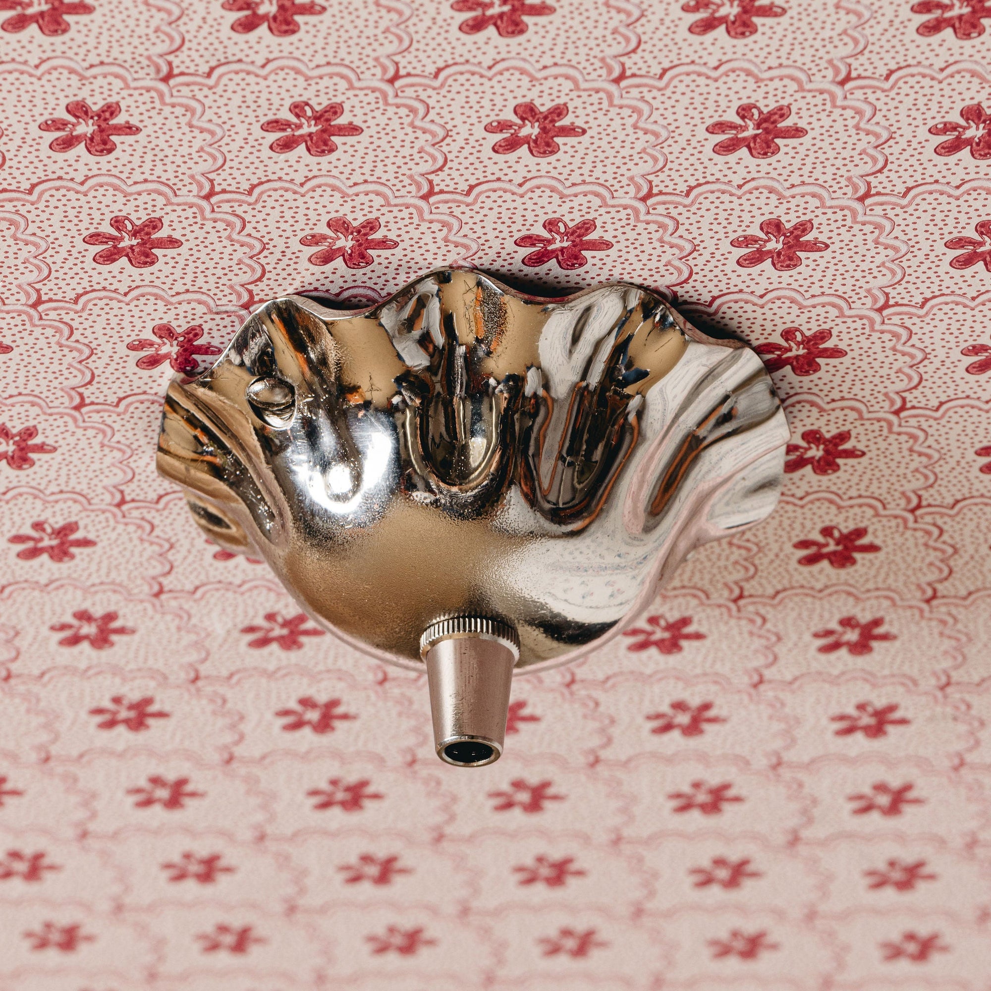 Wave Ceiling Rose, Polished Chrome