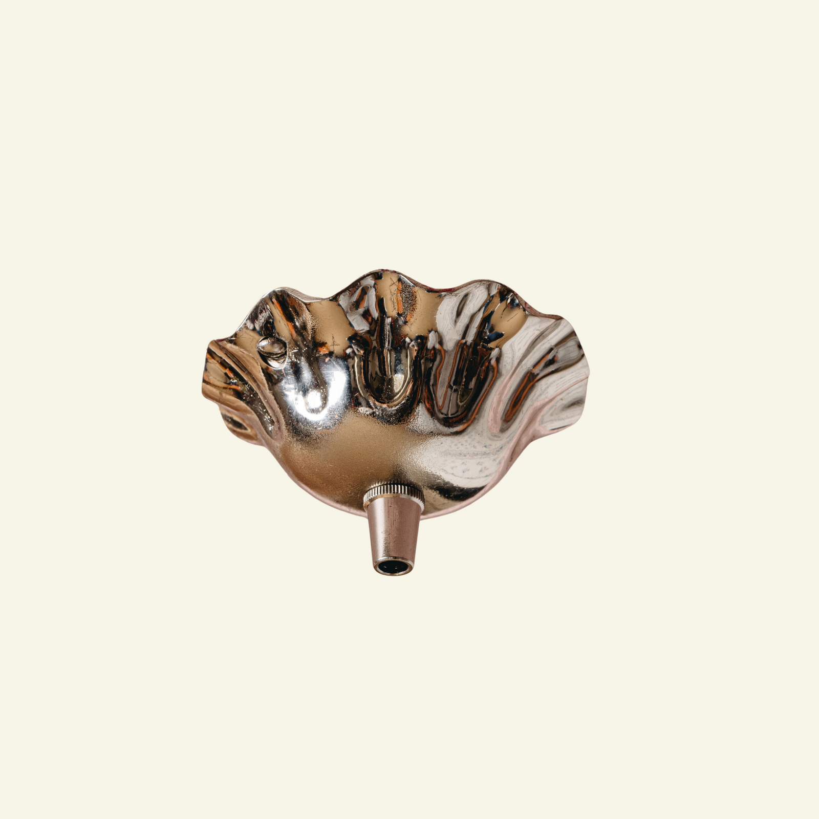 Wave Ceiling Rose, Polished Chrome