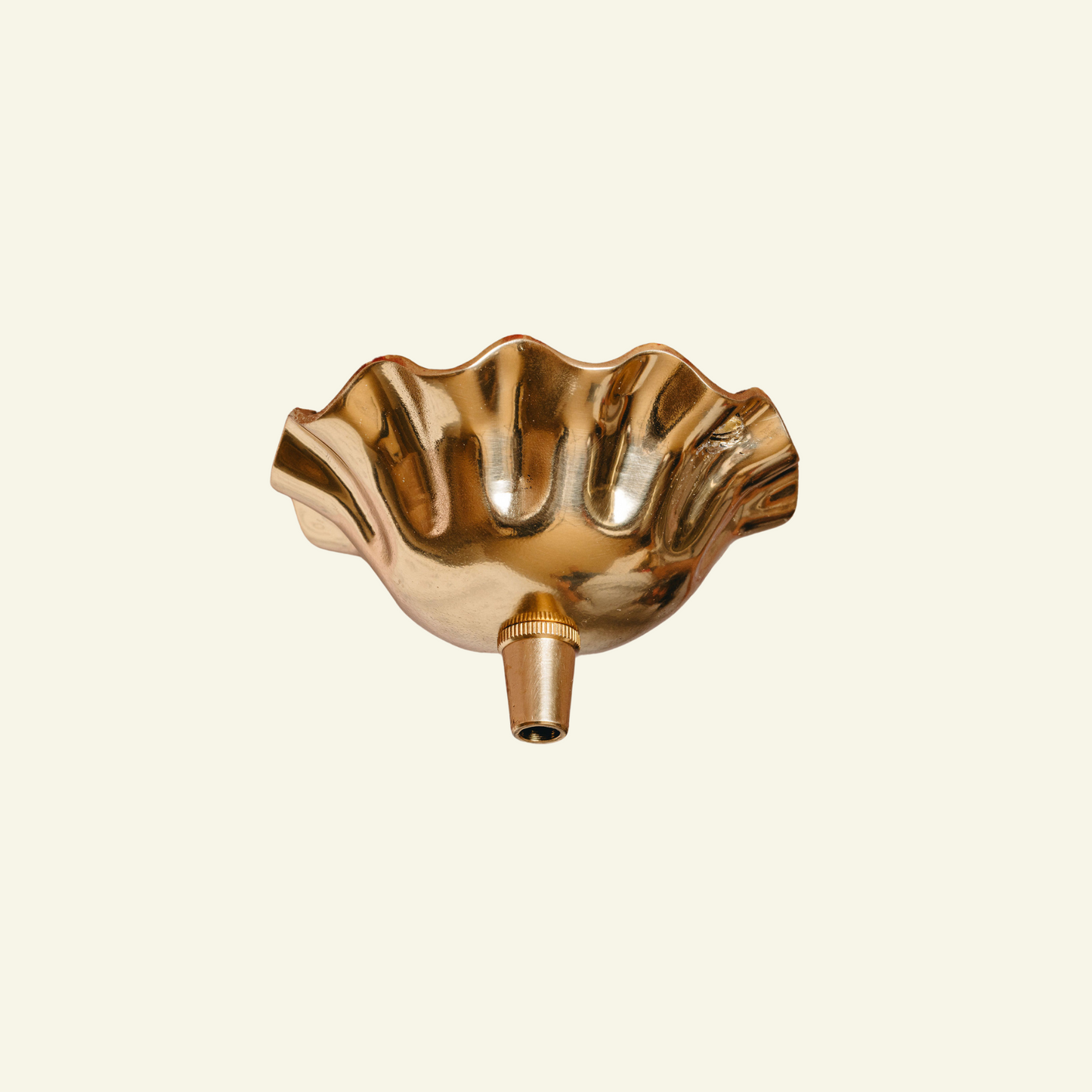Wave Ceiling Rose, Lacquered Brass