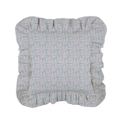 linen ruffle cushion cover