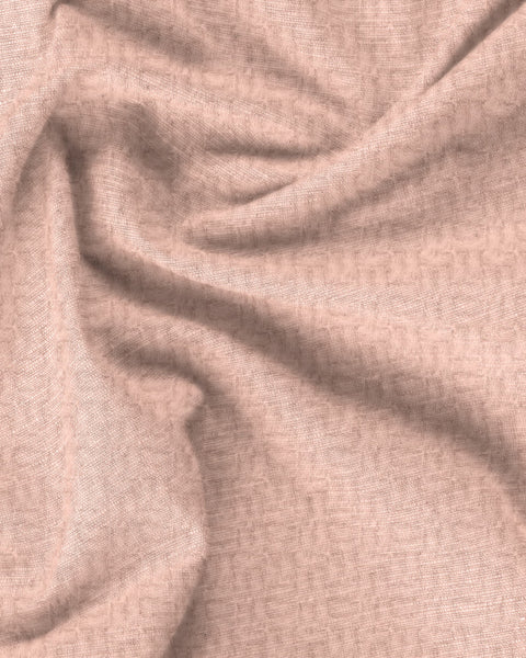 Weave printed linen union in powder