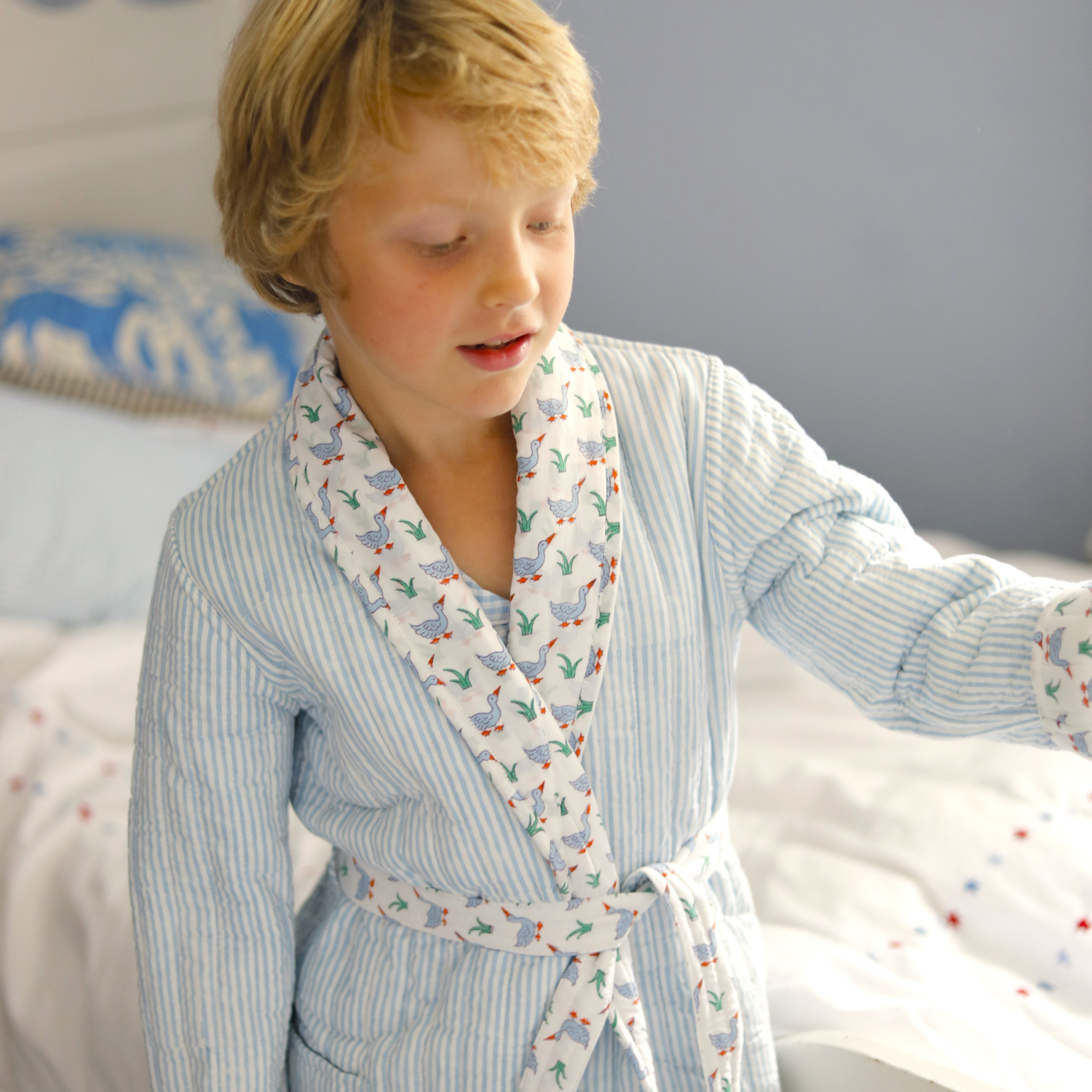Children's Blue Duck Dressing Gown