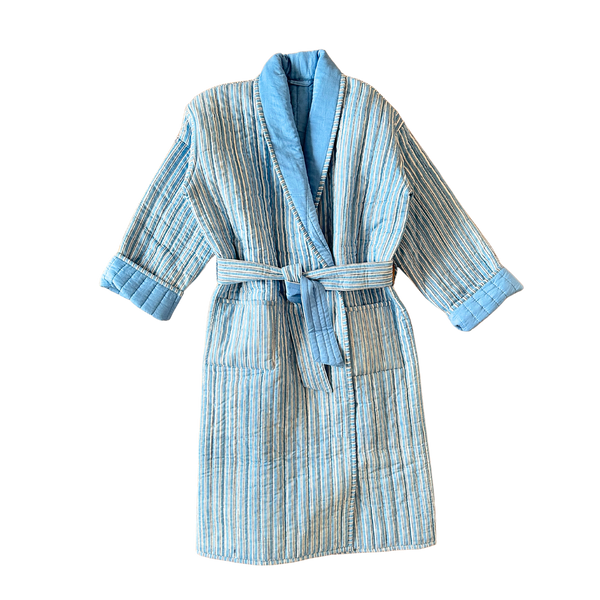 Children's Blue Stripe Dressing Gown