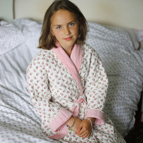 Children's Pink Ditsy Dressing Gown