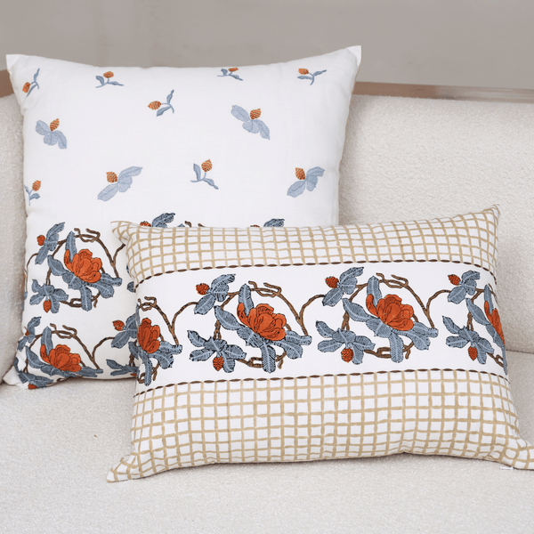 Block Printed Kaleido Pillow Cover 14" x 20"