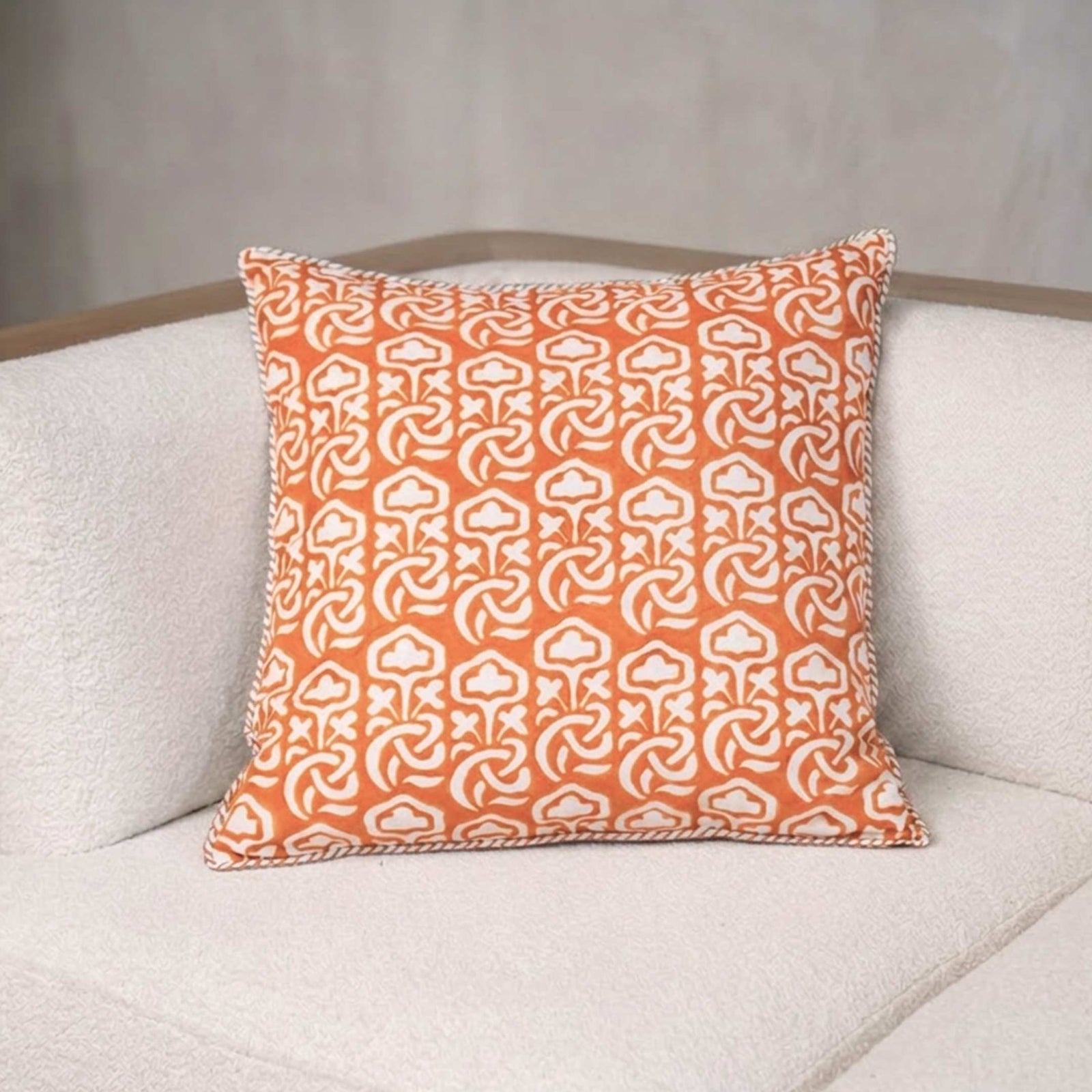 Block Printed Kaleido Pillow Cover 20" x 20"