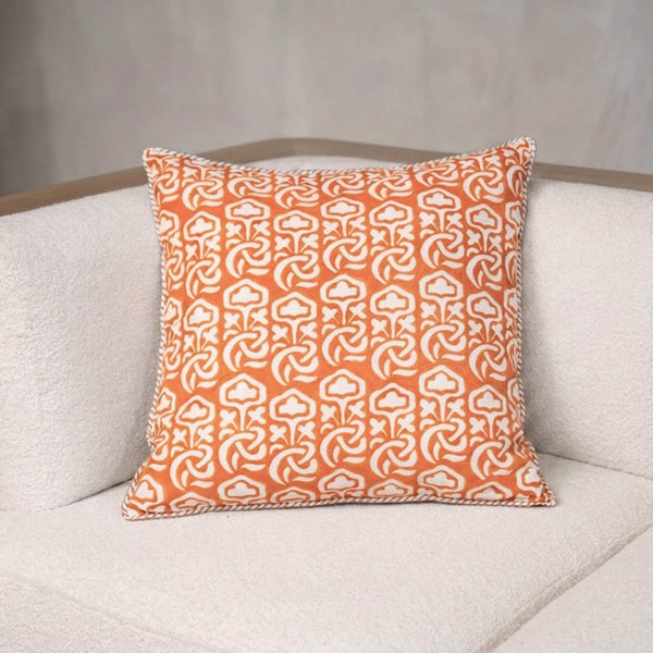 Block Printed Kaleido Pillow Cover 20" x 20"